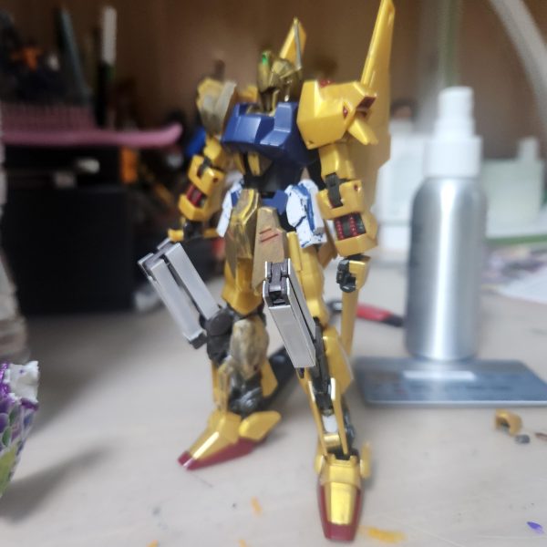 百式をベースに ゴッドガンダムの上半身を利用しました（2枚目）