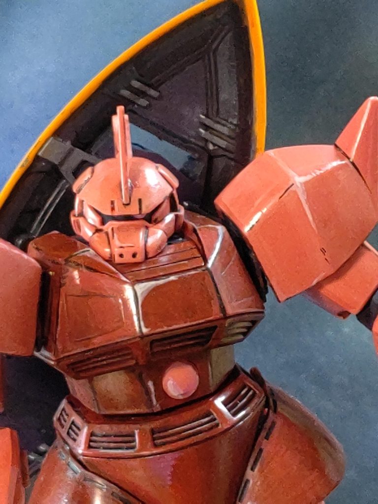 全体筆塗りで筆ムラ活かして塗装。ハイライトと輪郭線入れてアニメっぽい雰囲気出してます。