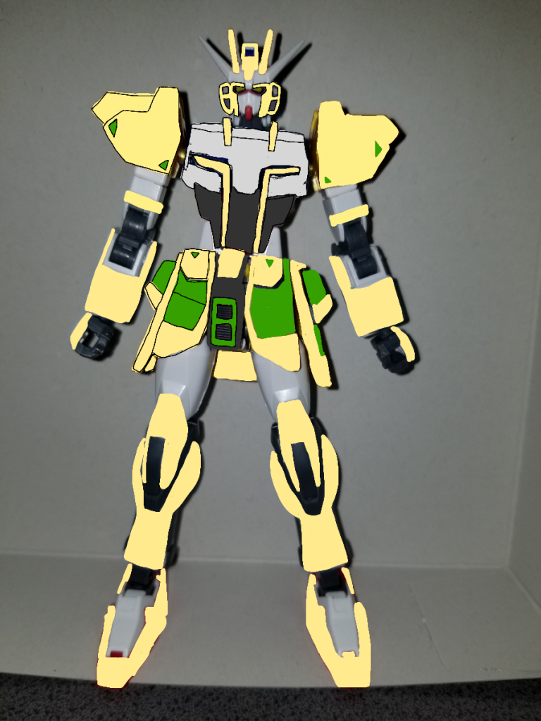 アイビスペイントで塗装イメージ。こう言う時にペイントツールって便利ですよね。さて、次は塗装して完成!……と思った所で……。