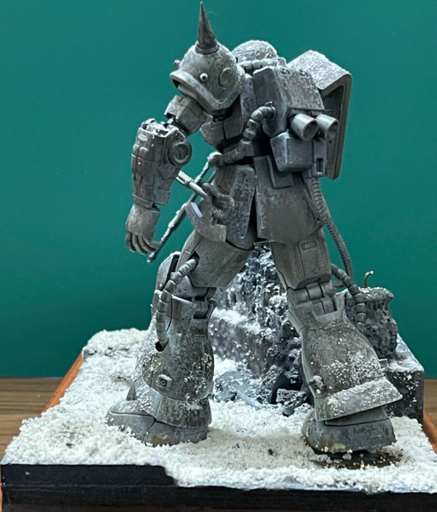 ジオラマ作りも想像力かきたてられて楽しかったです、雪もリアスカートと裏ももには付きにくいだろうなど考えながら1人遊びです