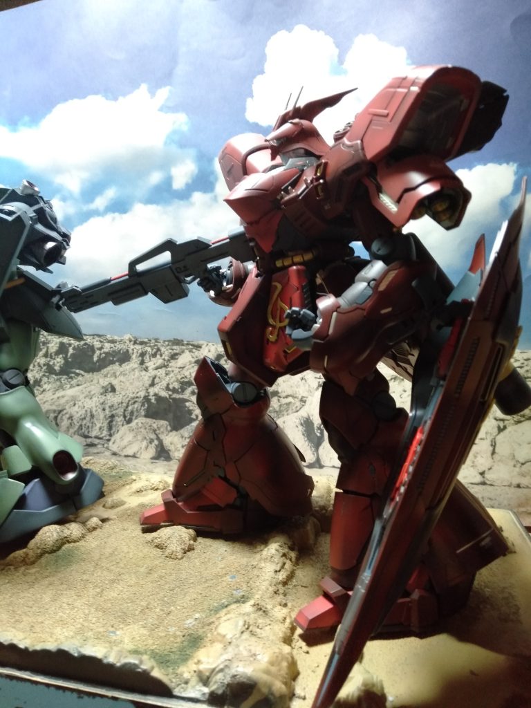 ＭＧ サザビーVer.Ka(通常の設定カラー仕上げ) &アーマード・ファクトリー改造