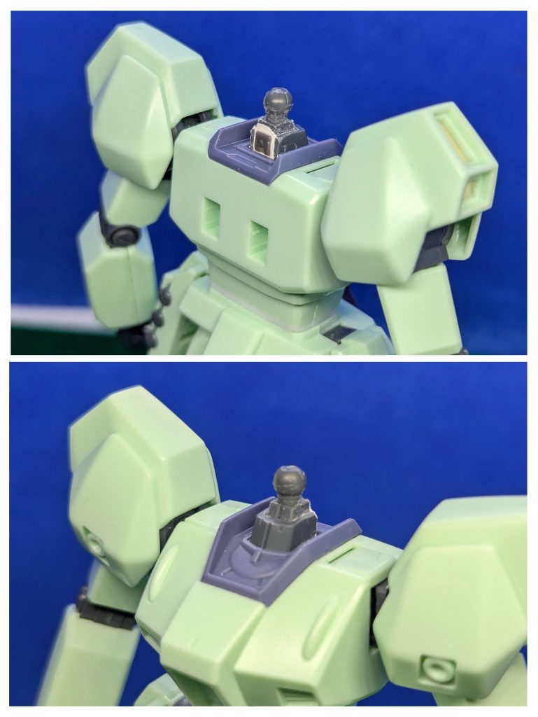 また首の接続部はジャンクパーツのポリボールジョイントを埋めて緩みを解消しつつ少し延長してます。