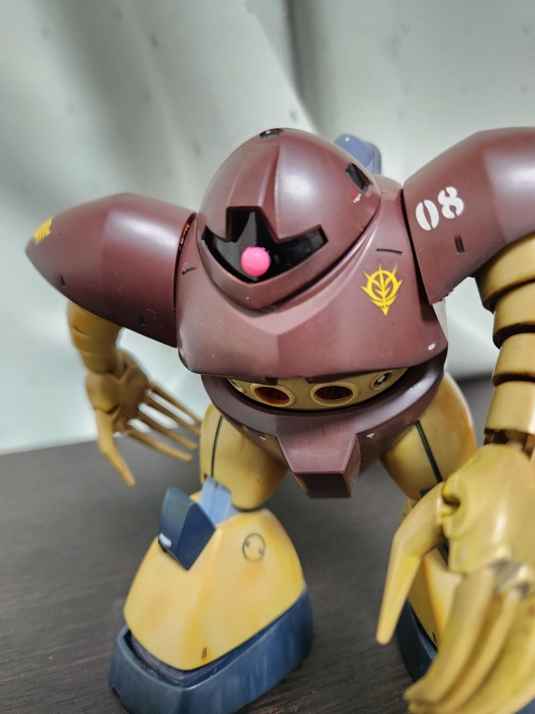 今回はウェザリング、フィルタリングのデビューモノアイはレジンで。部分的に塗装も、  