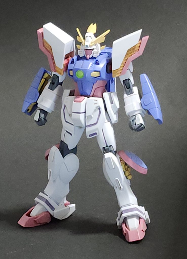 シャイニングガンダム　筆塗り部分塗装