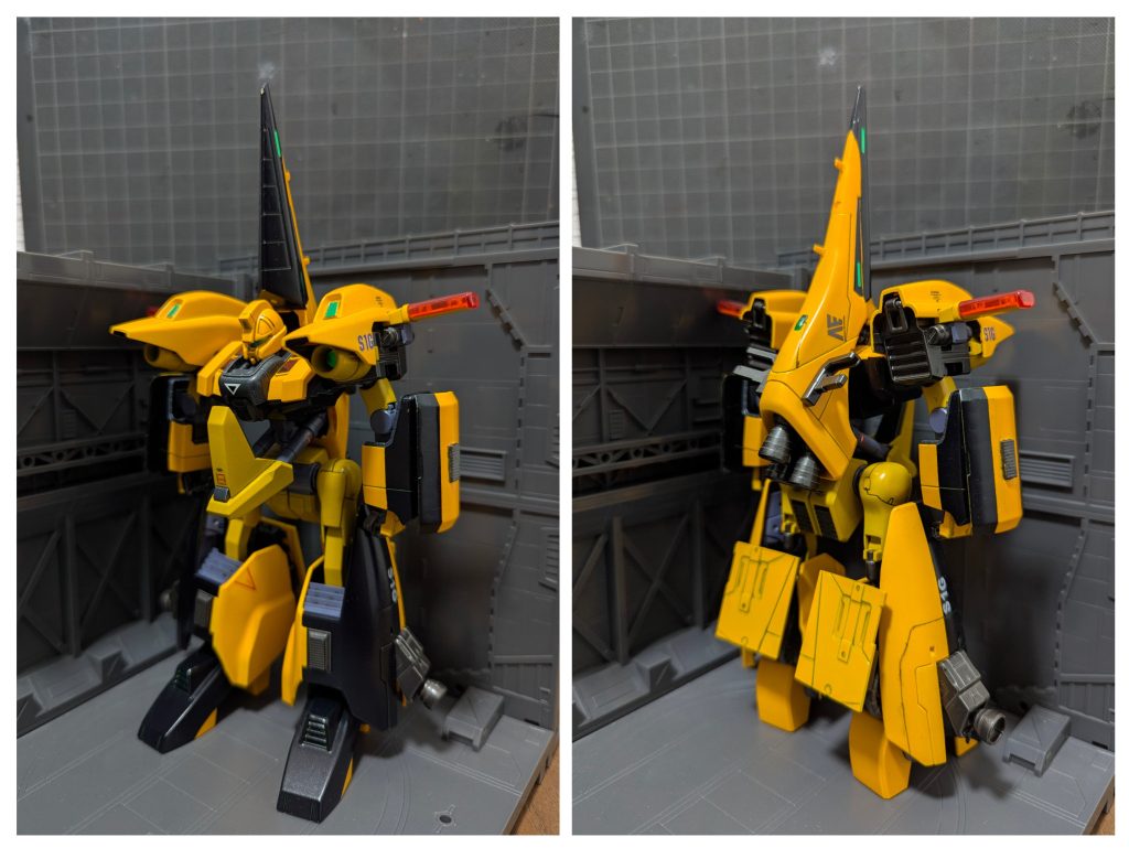 前後ショット製作時期はけっこう前なので過去作となります。警備隊への配備に合わせ、機体各部をちょこちょこイジってます。