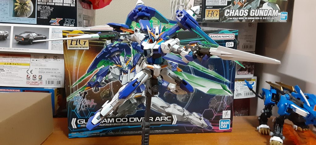 GNソードⅡもそのまま付いてくるのお得、ただやはり抜けやすい…ダイタルキャノンはブルメタにしてみました。