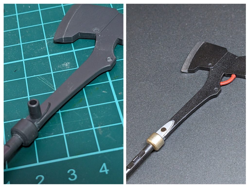 ダボを切り落として磁石埋め込み。金色はシンナー代をケチる、もとい塗り分けるために初めて水性ホビーカラー使いました。水性のゴールド、すごくいい色してます。 