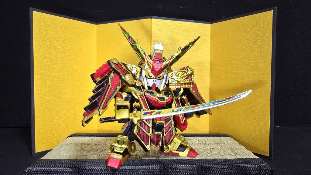 刀の裏面も塗装。なんとなく雰囲気だけでも…