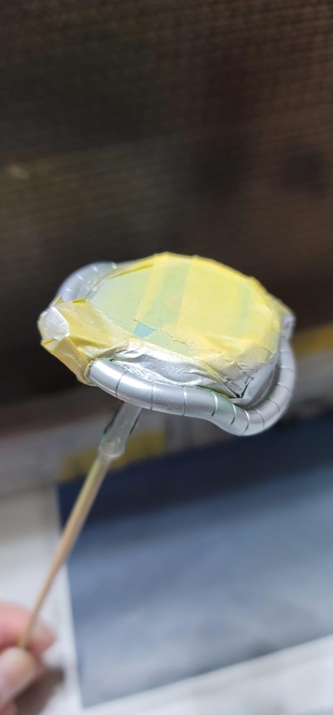 ガンダムマーカーのメタリック　シルバーをGMASで塗装