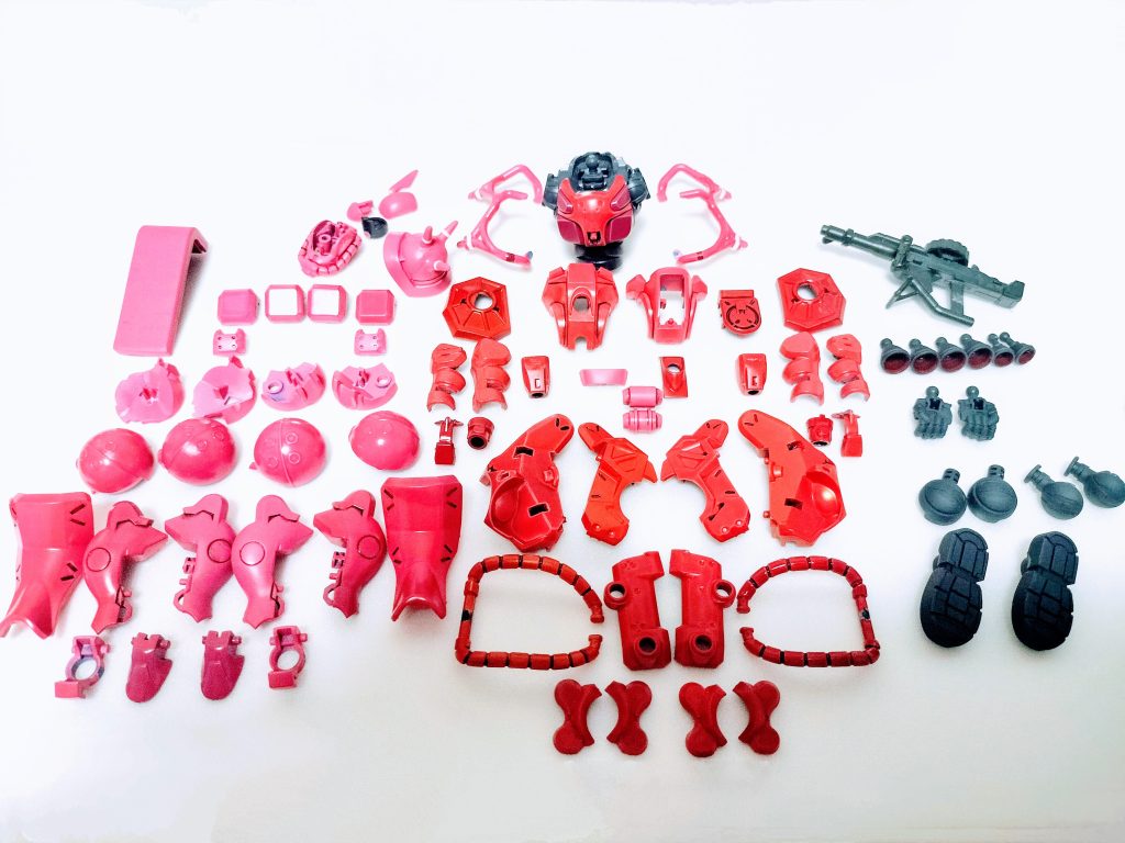 シャアピンクを濃い色にしてみたくて色々と調合してみました(gundam-kao5)