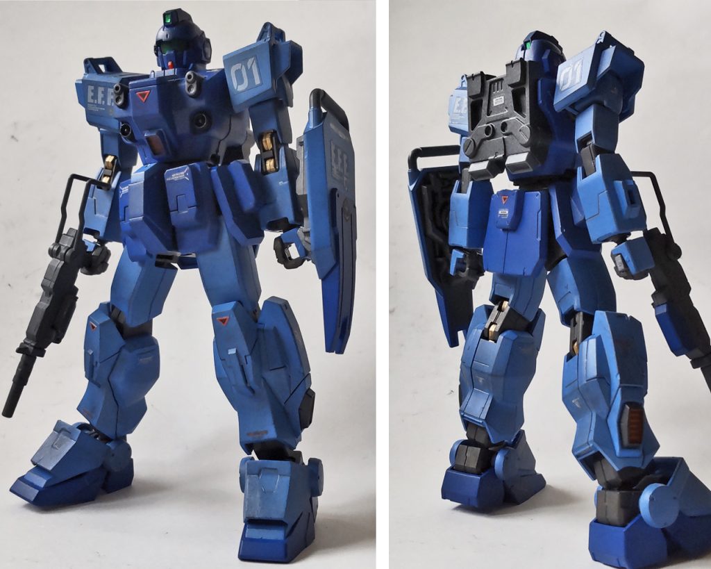こちらはブルーディスティニー1号機ですね〜。これも前のイフリート改みたいにガンベのを再塗装しデカール、ウェザリング、艶消しでノーマル仕立てにしてます。ブルーも完成したらテンション上がりましたね!シンプルデザインながら程よいカスタム感、更にEXAMシステムというチートは(;゚∀゚)=3ハァハァ 皆様、お付き合いありがとうございました!今後とも私とモトッチ氏の宇宙世紀MSV物語をよろしくお願いします!_(_^_)_来月は「宇宙の挽歌」をお届けします!コチラも熱き宇宙世紀ですのでお楽しみください!GUNSTAエース次号でお会いしましょ〜また見てくれたら嬉しいです!(人∀・)タノム