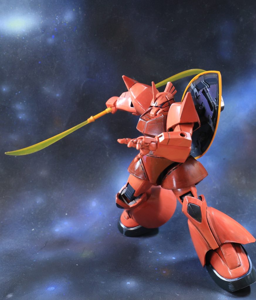 シャア専用ゲルググ 素組み＆雰囲気塗装–4枚目/制作者：銀シャリ炙る大尉