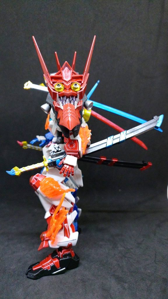 炎-左半身トライバーニングガンダムの炎エフェクトパーツ