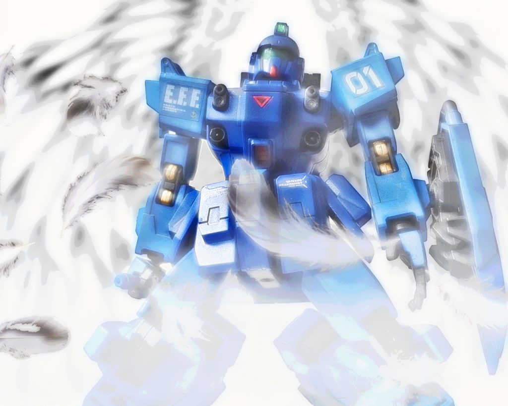 「……MSが、…いや、マリオンが泣いている…?」目の前には膝から崩れ落ちたブルーディスティニーがいた。まるで脱力し膝を着いたモビルスーツは天を仰ぎ涙を流しているようであった。その背中には傷ついた翼が羽根を広げており、シルクのように白く美しかった。(私はマリオン・ウェルチ、…コーティリアありがとう)「もう大丈夫ね?」(…うん)「貴方のそばにいる人も優しい人だから心配しないで」(…そば?)「カジマ中尉も優しい人よ。最後まで貴方が傷つくのを止めようとしていたから」(…うん、知っている)「男って怖がりで荒いし鈍感な所もあるけど、みんながみんなそうじゃないから」(…分かった)「だから、貴方のその力は上手く使ってね。約束よ?」(…うん、じゃあねコーティリア…)