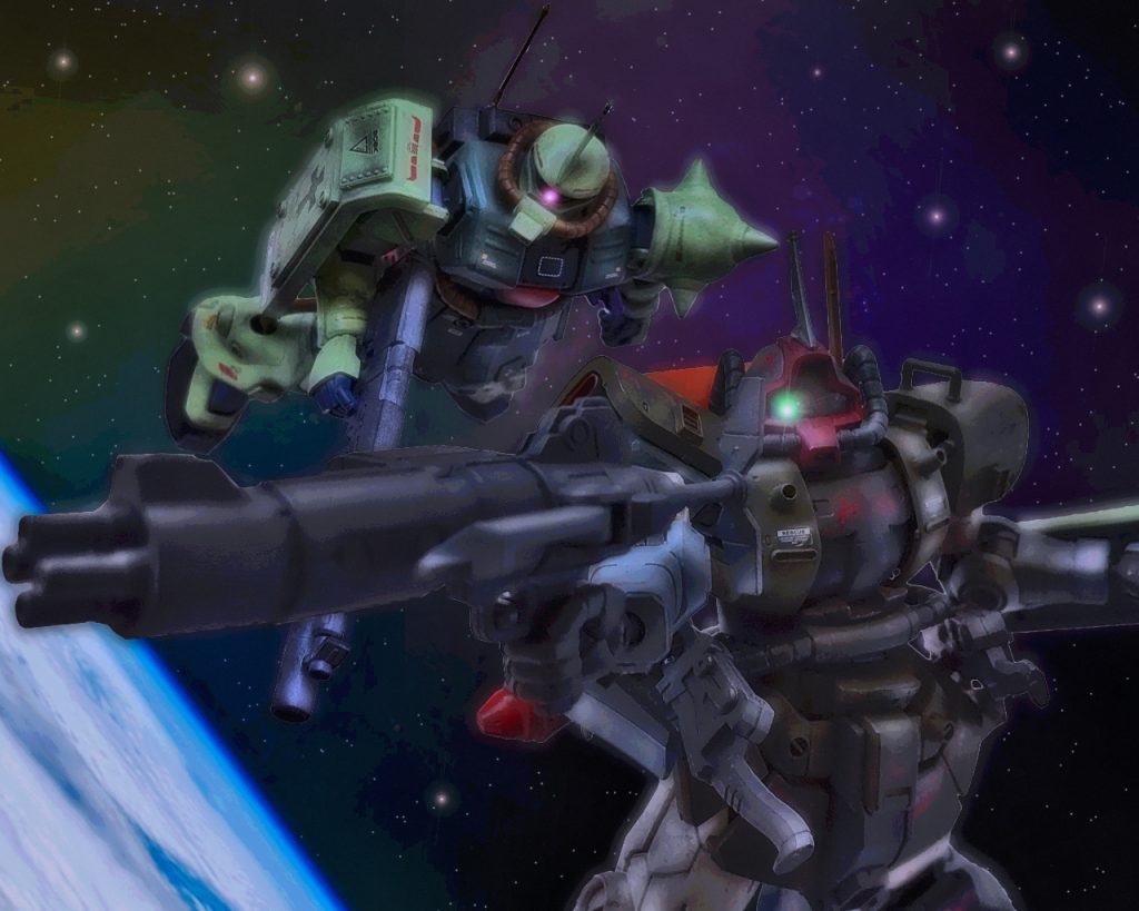 「ライフルを下ろせっ、中佐!!」モアはマシンガンを構えたまま言う。「…誰が私に命令してんだっ、クソがぁぁっ!!下ろすのはテメェだぁっ、格下ぁっっ!!」ロゼットは激しく興奮し今にも引き金を引く寸前であった。「本国からの召還命令も出ているんだろうが、ルーニック基地司令官として国家存亡の危機と判断し、この船は私の権限で預からせてもらう。基地にも手を出せば、連邦軍にも所在がわれるだけでなく、それ相応の手段を選ばねばならん」ヴァルクは冷静に語る。「…これはクーデターよ、大佐!?」「私は国を転覆させる気もなければ、ザビ家による政治が続こうが構わん。…だが本国とは例の件については交渉をしたいと思う」「…交渉ですって!?」「そうだ。あの計画を実施すれば間違いなく国内で反発が起きる。市民も武器を手にし、スペースノイド同士が無益な血を流す。そして中佐が言ったクーデターとなるだろう。怖いぞ民衆は……、立ち上がった人々は革命を求め、自らの命と引き換えにしてでもその光を掴もうとする」「……そんな脅しには乗らないけど聞いてあげるわ。交渉の内容は?」「貴官もただの宮仕えだろうて。この救助活動が終われば本国まで出向いてやる」「舐めんじゃないわよクソジジイ…。こちとら撃墜命令だって出てんのよ?」「中佐にはできんよ。…だが中佐も手ぶらでは帰れんだろうから簡潔に2つ伝えよう」「……………」