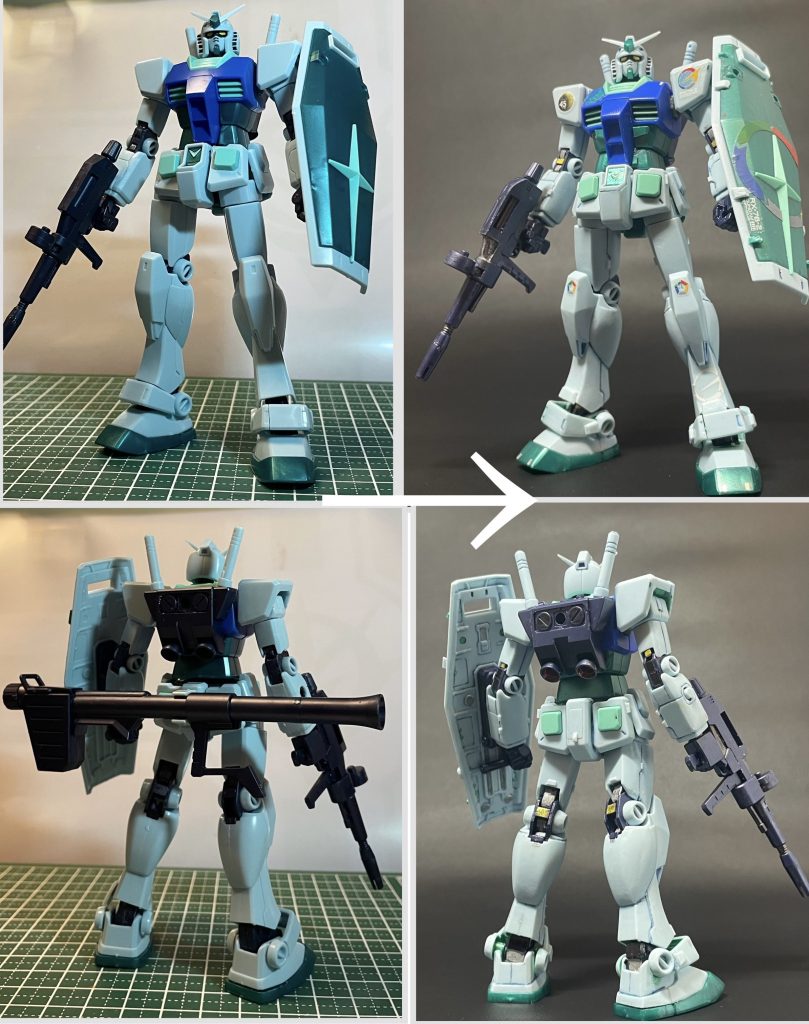 キットとの比較。スッキリ逞しくなったかなぁ?