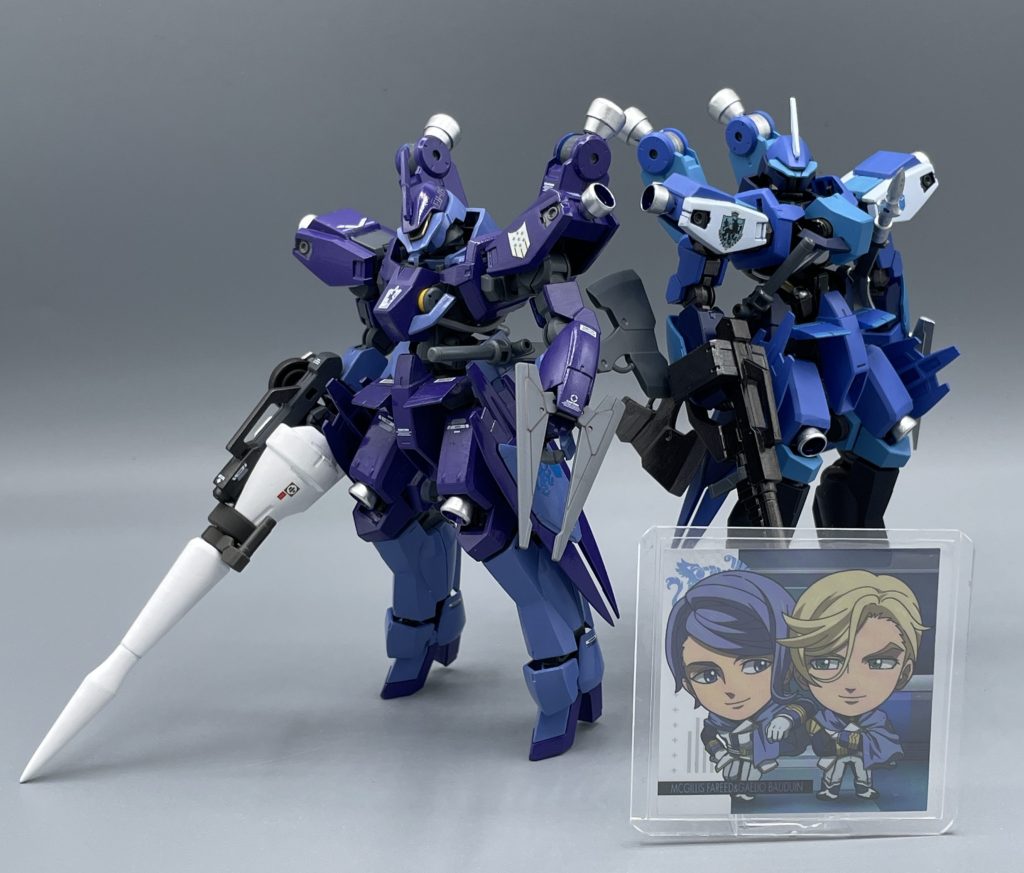 　一般販売されることが叶わなかったシュヴァルベグレイズ（ガエリオ機）ですが、「マッ機ーと武器セット」を揃えれば再現できます。★マクギリス機も是非ッ↓↓(≧▽≦)✨https://gumpla.jp/hg/2411752　しかし、この武器セットは黒鉄色の１色成形のため、当然ランスもガンメタです。私のような筆塗りモデラ―にとって、広範囲の白塗装は苦行です。下地の色が濃ければ濃いほど・・・。　オプションセットは最近再販されましたので、グレイズを持っていて、エアブラシなどの塗装環境が整っている人には、シュヴァルベのお供にオススメです。　最後までご覧いただき、ありがとうございました！(≧▽≦)♪♪