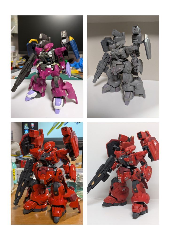 仕様塗料:(赤)シャインレッド、(小豆)シャインレッド+紫、(グレー)ミディアムブルー+ダークエッジグリーン仕様素材:ディランザ(グエ専)、ベギルベウ、キマリスヴィダール、ルブリスウル、メイレスジョウガン 閲覧ありがとうございました。良いね&フォローよろしくお願いします。