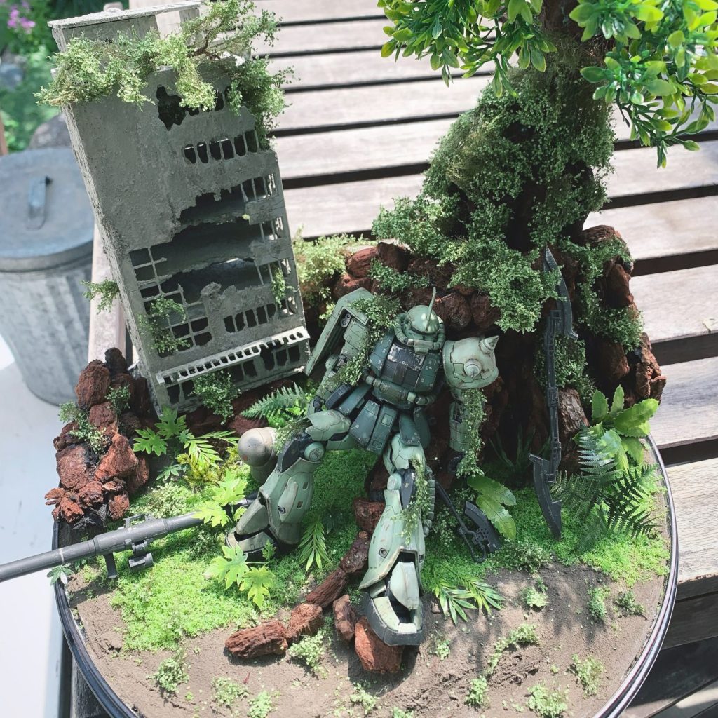 RG ZAKUⅡ Diorama Nier風