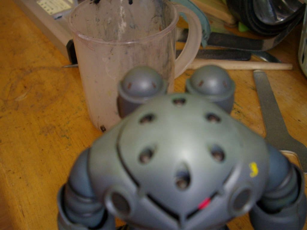 HGUC ズゴック　アクリルガッシュ筆＋エアブラシ、モノアイクリア化–3枚目/制作者：とも世