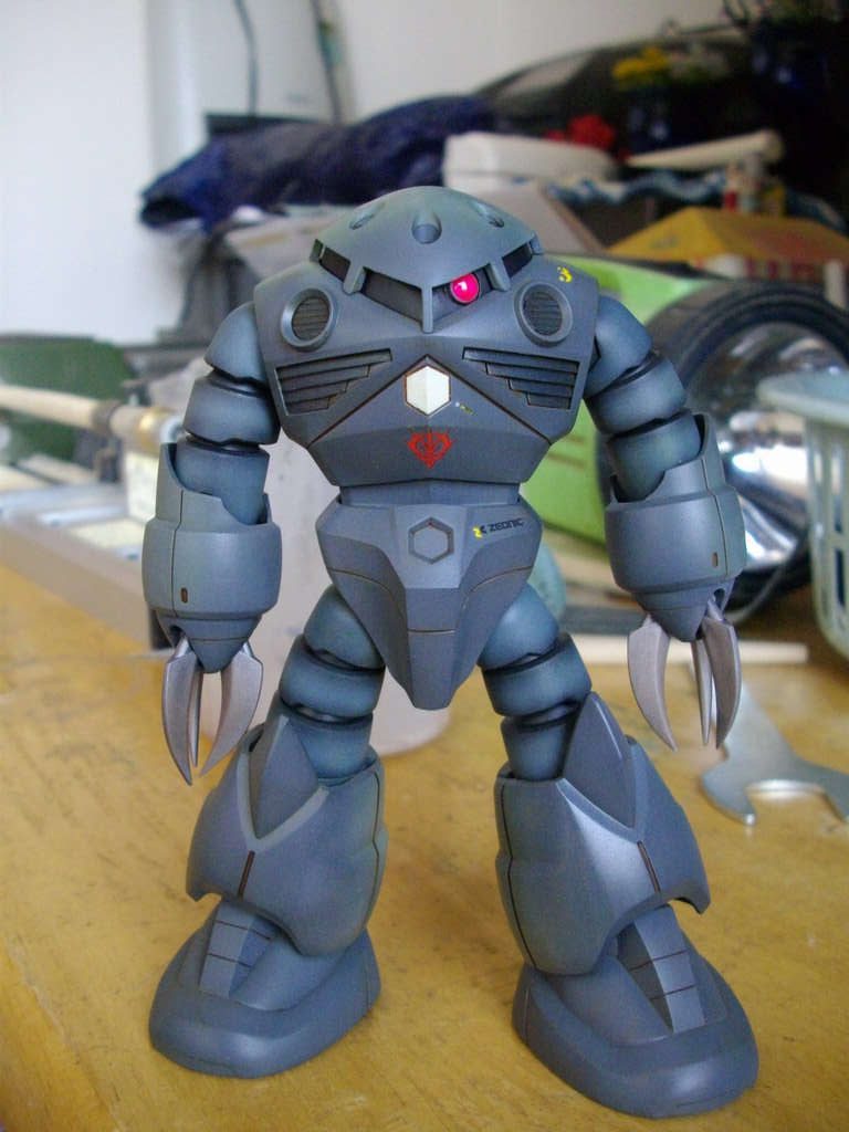 HGUC ズゴック　アクリルガッシュ筆＋エアブラシ、モノアイクリア化–5枚目/制作者：とも世