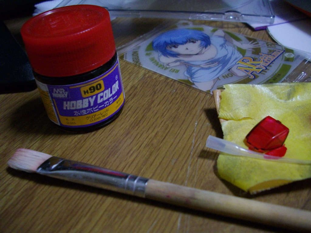 クリアパーツは平筆、タミヤさんの5で一回で、薄め無しです。