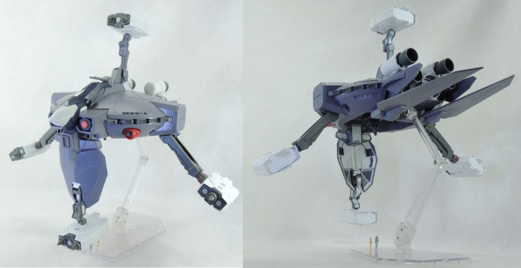 モビルスーツとドッキングし、巡航形態を再現するギミックを残しています。4基のメガ粒子砲は、いずれも取り外しが可能です。