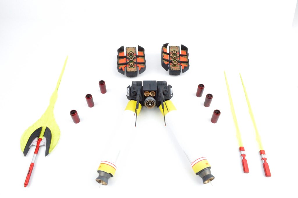 ファンネルは1個ずつ切り離して個別に着脱できるようにしました