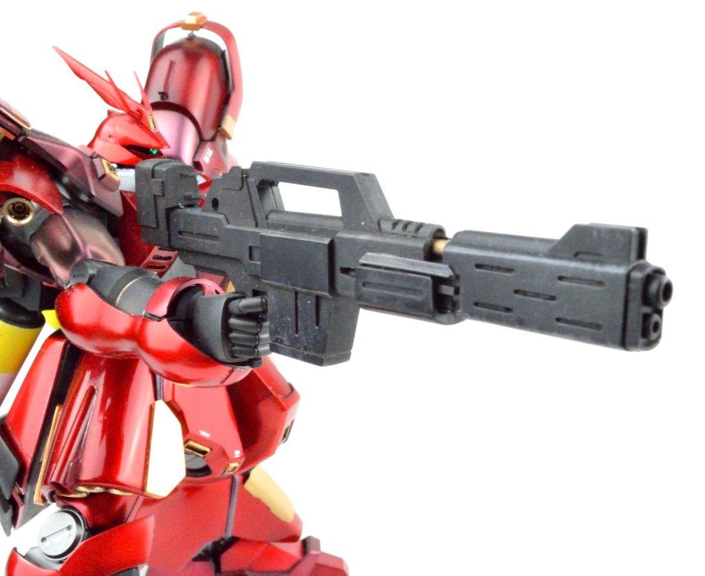 ライフルは後端の接続を上下逆にしてまっすぐ構えられるようにしました