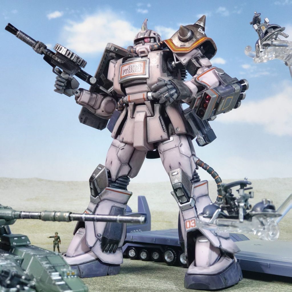 HG ザク・デザートタイプ ピンクパンサー隊機 ジオン軍地上部隊