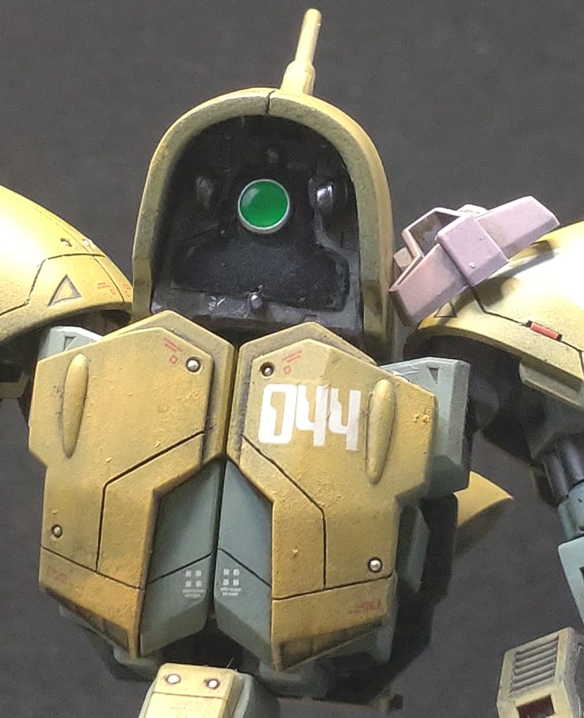 モノアイレールはくり抜いてプラ板を貼り、裏にハイキューパーツのマグネットセッターを貼ったᕼアイズとネオジム磁石ではさんでいるので、ちょっとだけ動かせます。