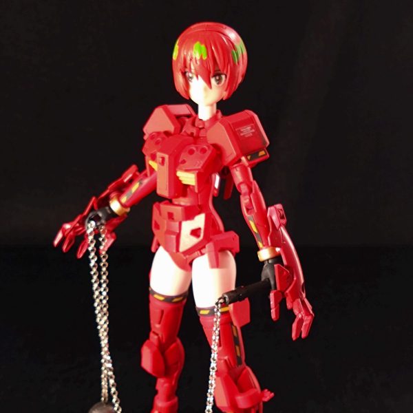 赤いガンダム風MS少女マチュ