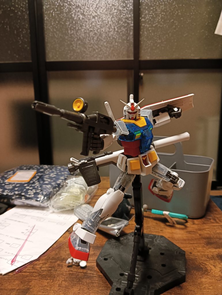 今回紹介していくのはビームライフルです（シールド写っているけど気にしない）