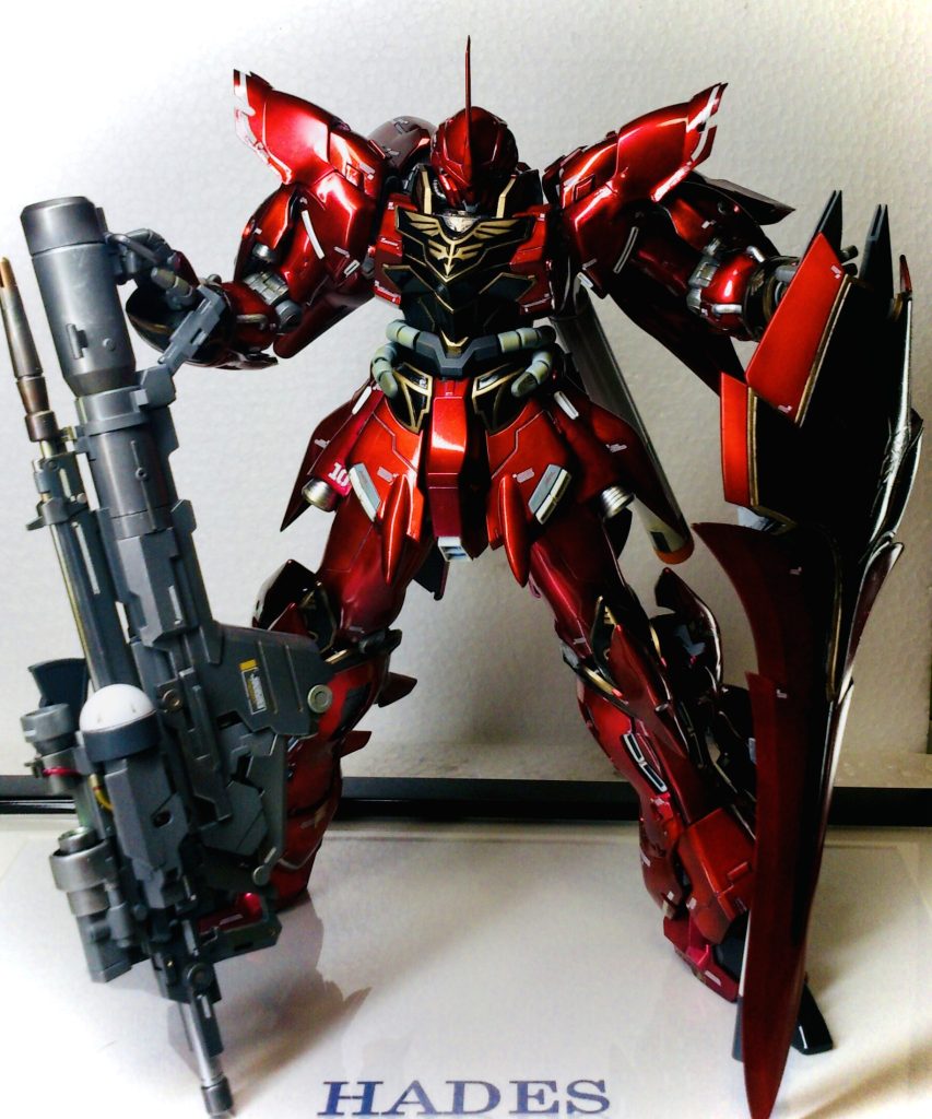 当時、聖闘士星矢ハーデス編を観てたので台座にHADESなんて入れてます😅一応フルフロンタルが冥界の王って印象を受けたもので…