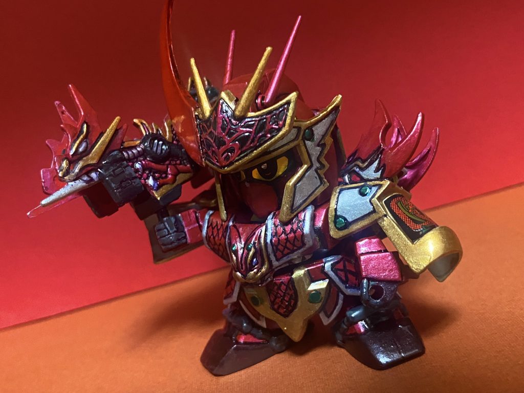 全体的に、塗装が細かくて大変でした〜。゚(゚´Д`゚)゚。特に赤龍砲(せきりゅうほう)!