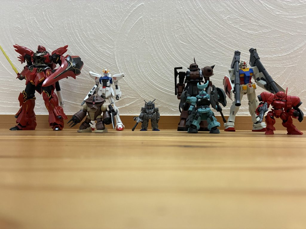 今まで投稿した機体と大きさ比較