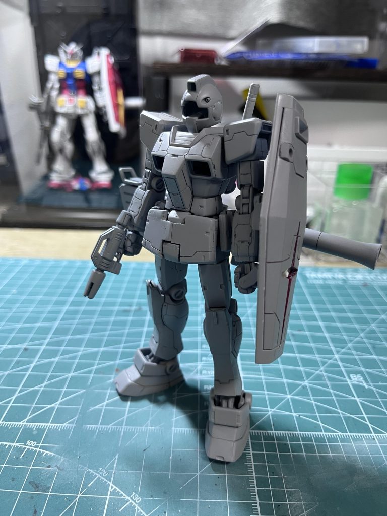 最後は、缶サフ状態です。こっちの状態の方が良いような…(gundam-kao5)最後までご覧頂きありがとうございました。