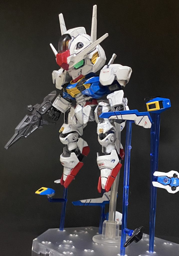 「エスカッシャン:ガンビット」「ビットステイヴ」展開状態!!これを再現したくてパーツを切り離しました!頑張りました٩( 'ω' )و