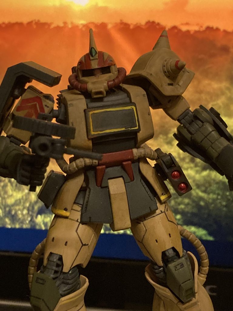 たびたび、脇役として私の投稿作品に登場しておりました。が、ラストホライズンのラッケン隊長が、とてもかっこいいので、この塗装にしました。