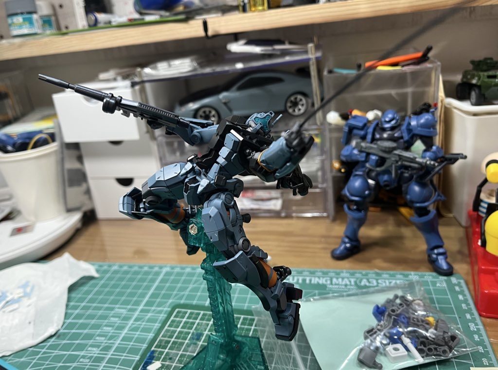 GW4日目子どもたちの自転車練習筆塗+スミ入れデカール→トップコート→【完成】