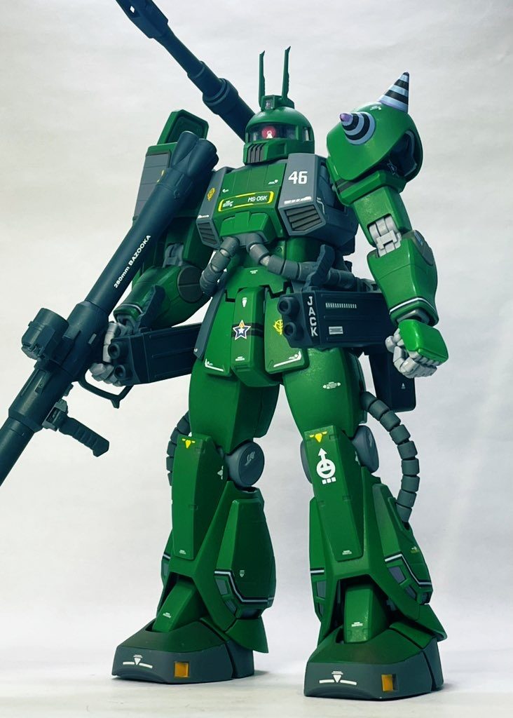 MG ザクキャノンをイアン・グレーデン専用機カラーに全塗装。前回のギラドーガ同様、プレバンキットを持っていなければ塗装して自分で作ってしまおうのスタイルで制作してみました。