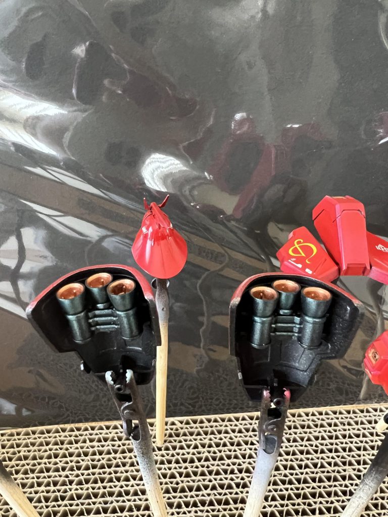 バーニアノズルは青竹色で塗りました。(目立たないけど)