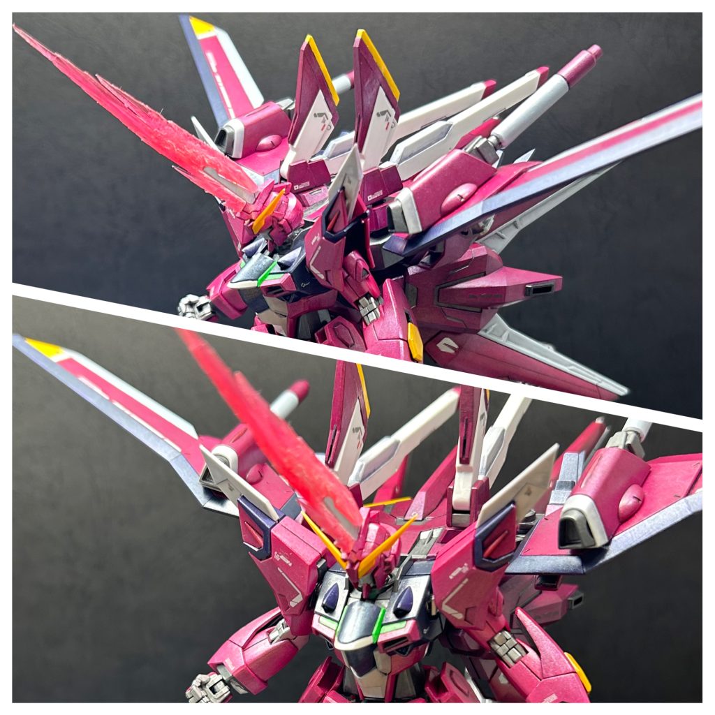 二式のように先端は可動しませんが、ホーン型サーベルを追加しました。