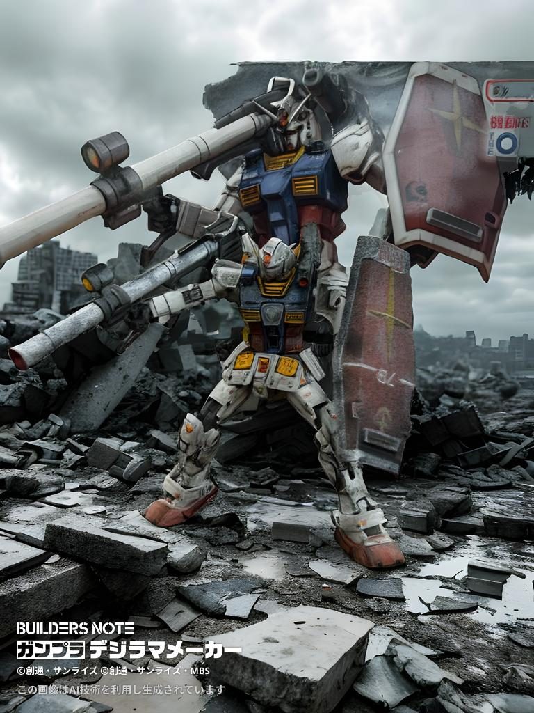 デジラマ👍後ろのデカイガンダムはケースのカバー絵です😩