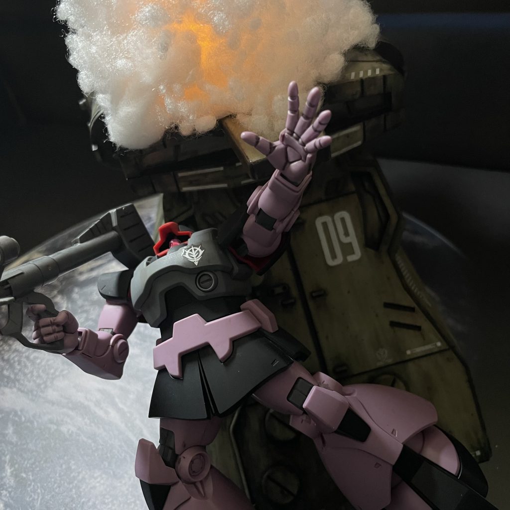 地球を背にしたアングルから。