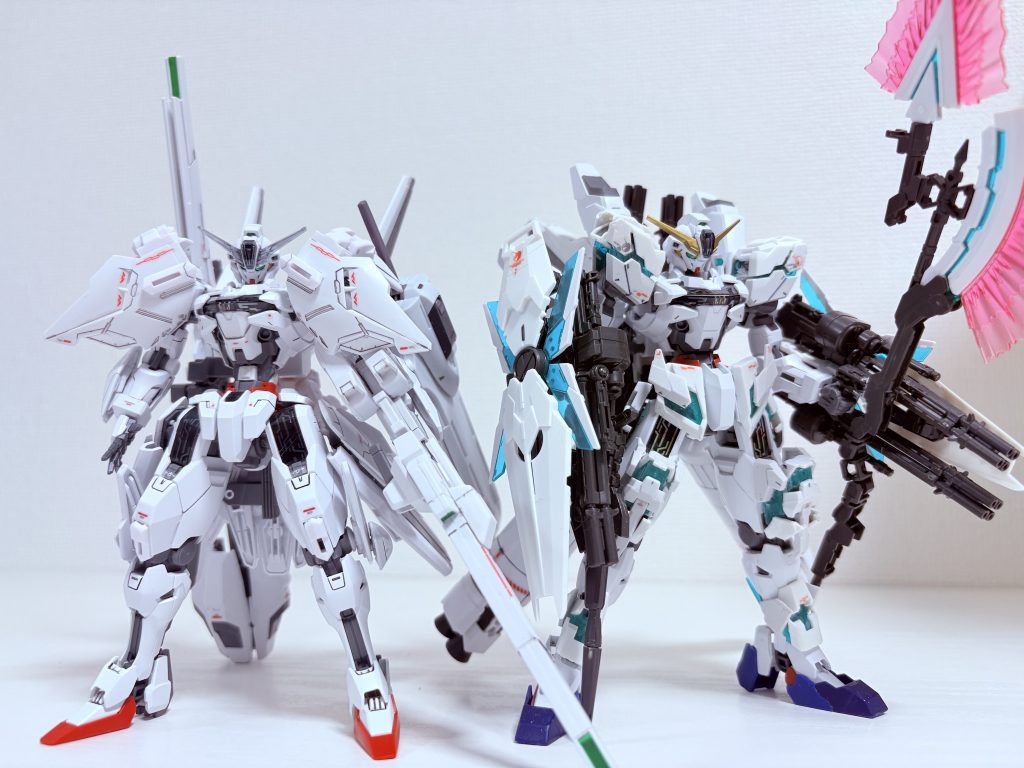 何個か前のミキシングキャリバーンと。僕的にはフルアーマーキャリバーンも好きだったんですけど、予想より伸びなかったです（自信過剰）並べるのも製作者的にはすごく楽しい