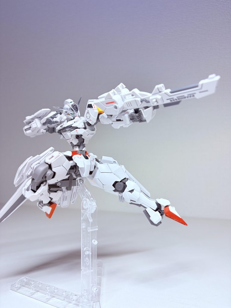 バレットバーン装備してポーズ。主人公が決戦前に機体練習している時の想定です。