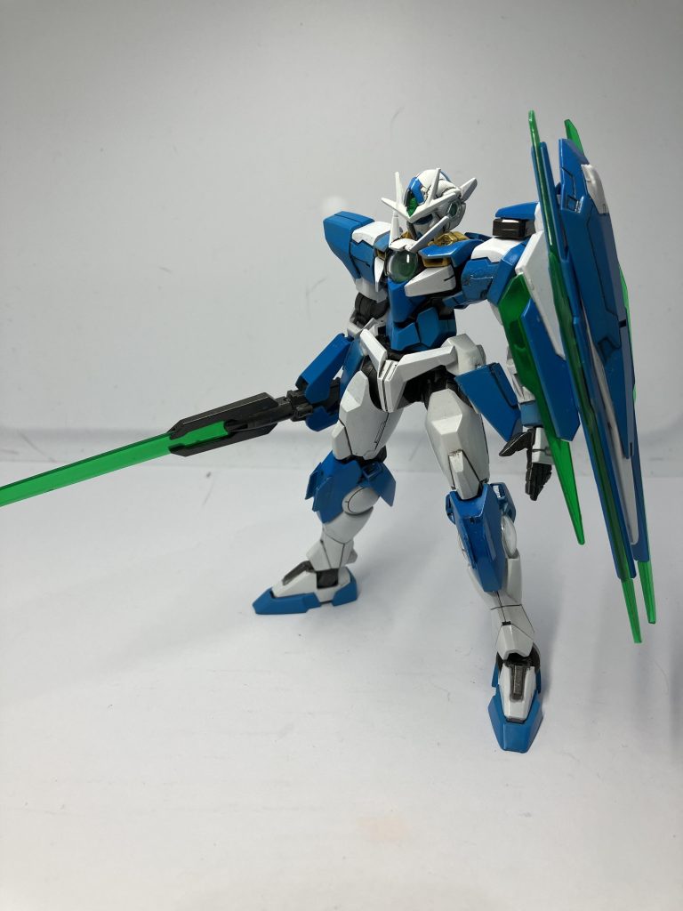 クアンタムバーストにより消失した装甲とGNソードVは外宇宙での対話の最中に、ELSによって復元されている。