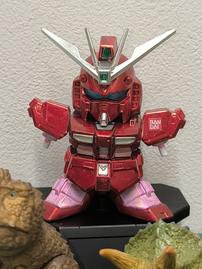 [福岡土産~其ﾉ弐~]４本アンテナどっかに消えたまま、じゃ〜しゃ〜ないのでパーツ取り用のSDEXウイングゼロから４本アンテナ充ててみた♪其ﾉ壱のクアンタに続いて瞳が無い⇒#メカだから！ロボだから！なのは、たまたまなのだ……