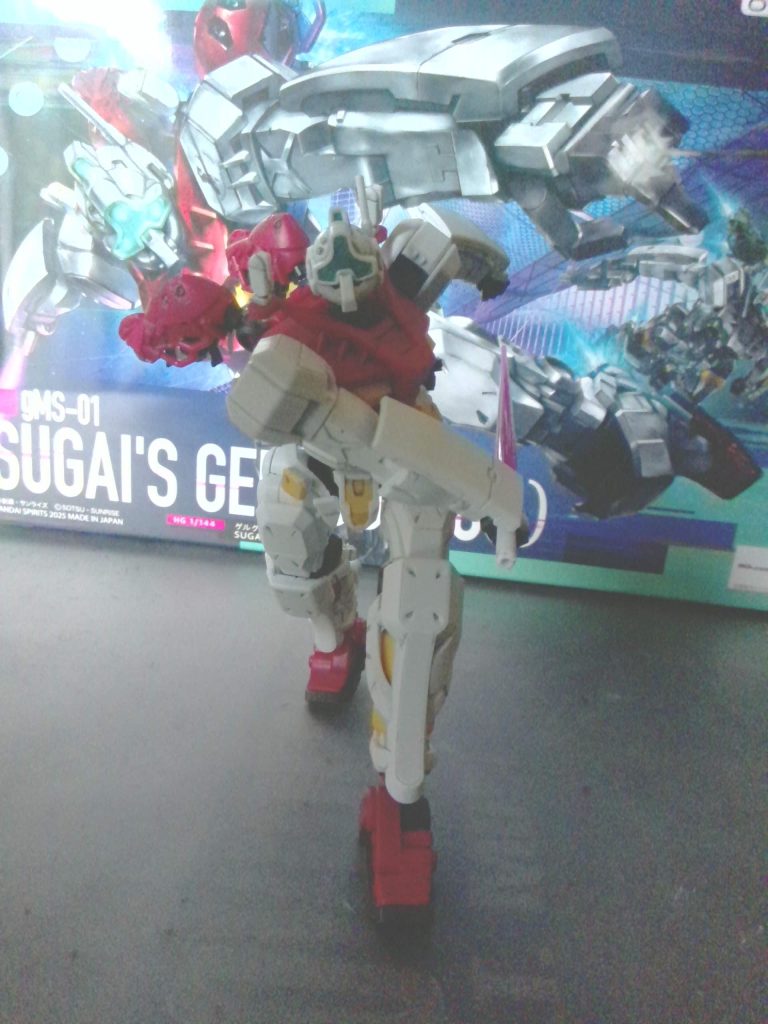 二度切りとスミ入れして組むだけで半日掛かりました(zaku-kao4)